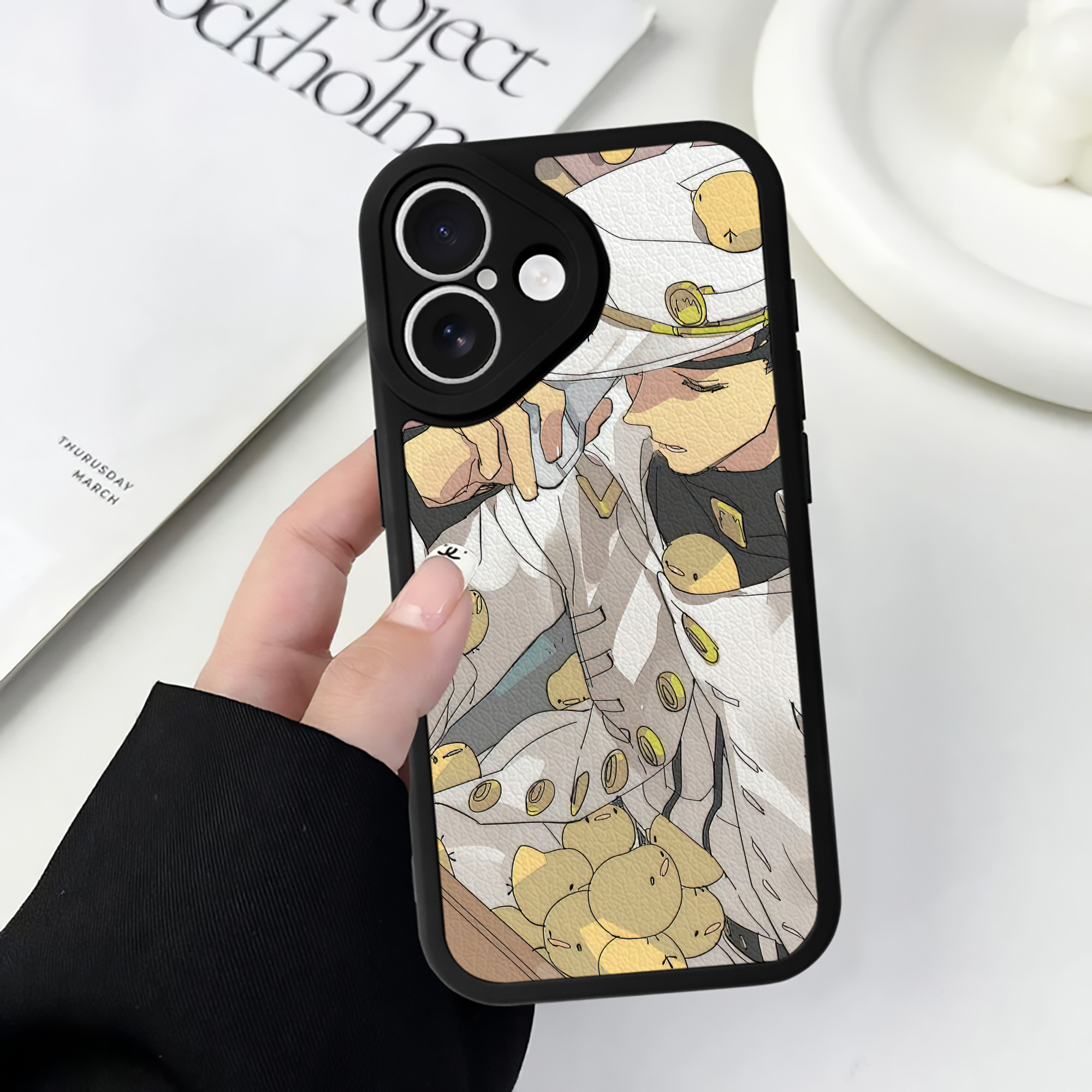 （画像用） ジョジョの奇妙な冒険 JoJo's Bizarre Adventure 【iPhone 16シリーズ対応】シリコンスマホケース（レザー調） 材質：シリコン